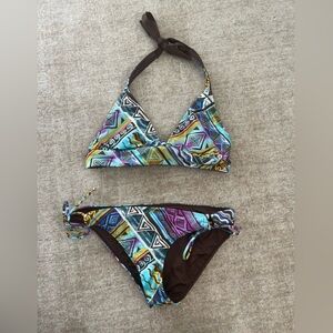 Reversible halter bikini set